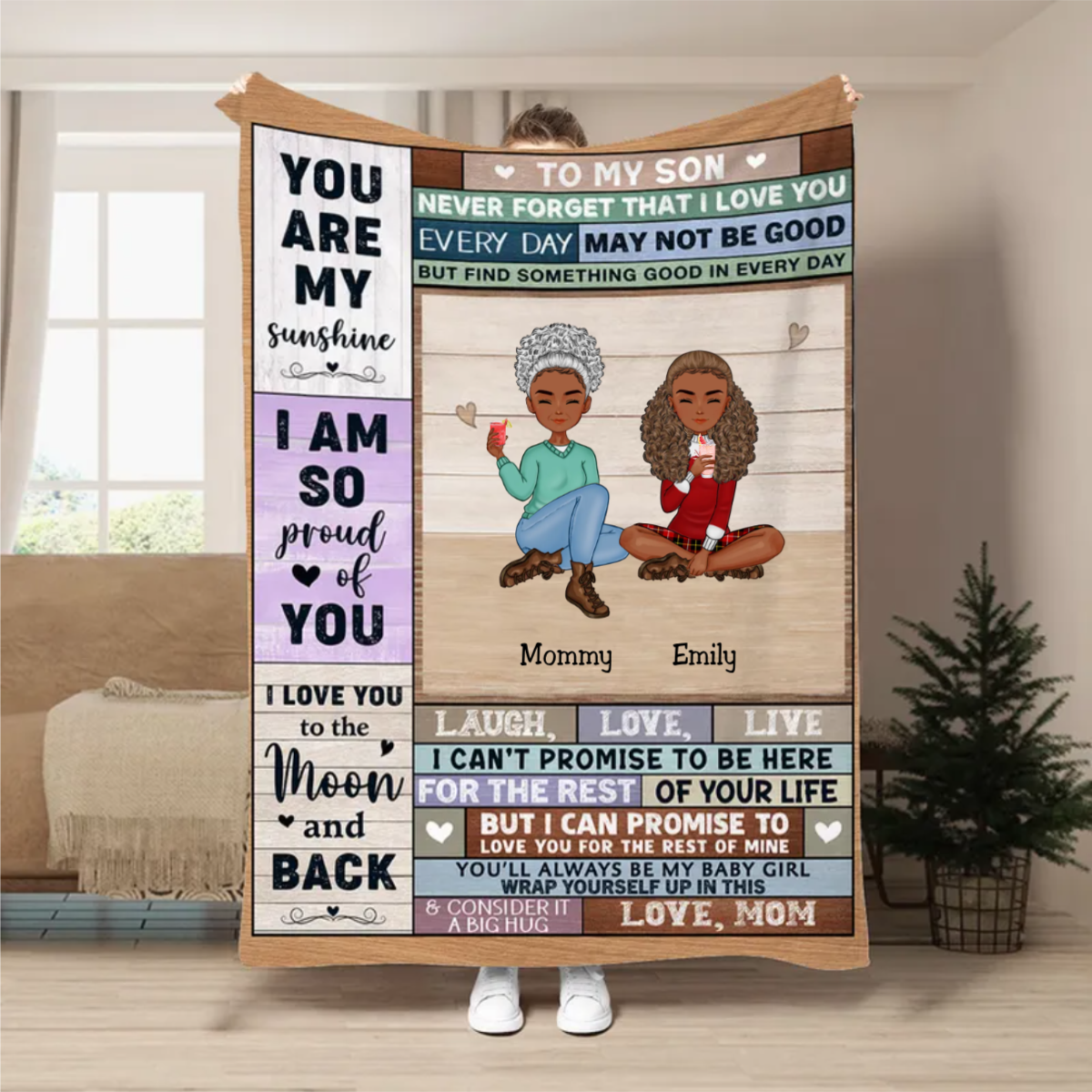 Daughter - To My Daughter, Never Forget That I Love You - Personalized Blanket